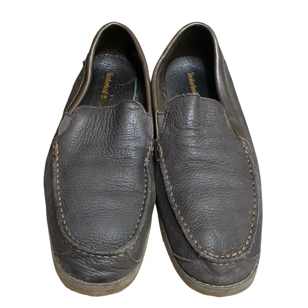 Timberland Bluffton Ortholite Brown Nubuck Upper Slip On Loafers Size 8